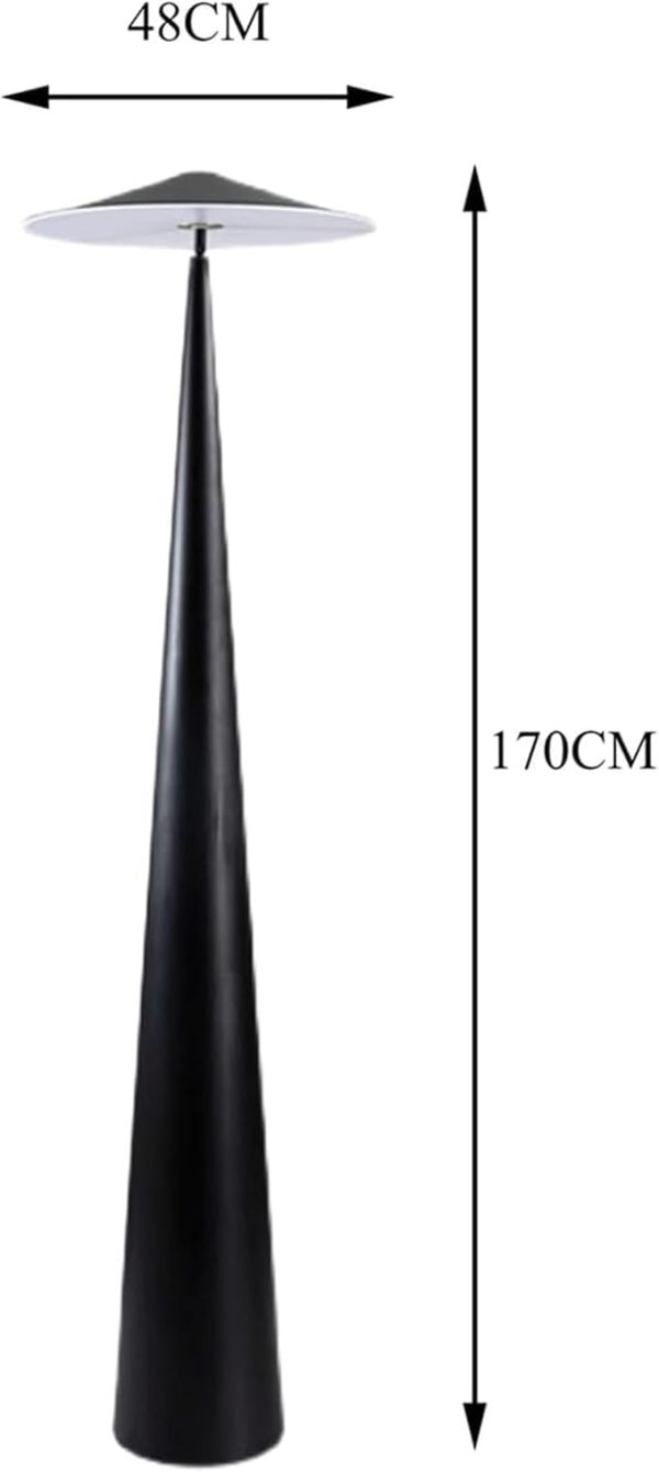 Floor Light Black Floor Lamp with 3 Color Temperatures, Standing Lamp with Mushroom Shape Lampshade, Foot Button Switch Design Reading Lamp New - Image 4