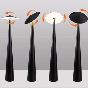 Floor Light Black Floor Lamp with 3 Color Temperatures, Standing Lamp with Mushroom Shape Lampshade, Foot Button Switch Design Reading Lamp New