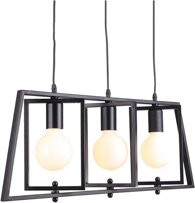 Modern Industrial 3 & 5-Light Pendant Lighting for Kitchen Island,Matte Black Metal Hanging Pendant Light Open Linear Hanging Light Adjustable Height for Dinning Room Foyer - Image 7