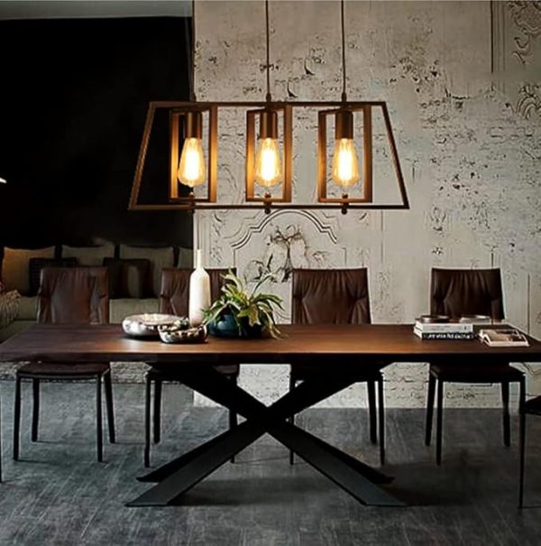 Modern Industrial 3 & 5-Light Pendant Lighting for Kitchen Island,Matte Black Metal Hanging Pendant Light Open Linear Hanging Light Adjustable Height for Dinning Room Foyer - Image 2