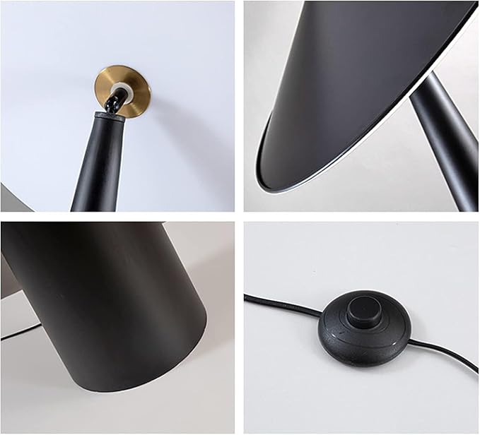 Floor Light Black Floor Lamp with 3 Color Temperatures, Standing Lamp with Mushroom Shape Lampshade, Foot Button Switch Design Reading Lamp New - Image 3