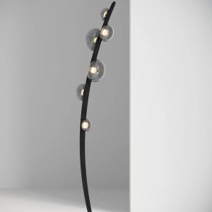Designer Luxury Living Room Corner Lamp Minimalist LED Bedroom Bedside Lamp for Villa Parlor Hotel Shop Simple Black Floor Lamps