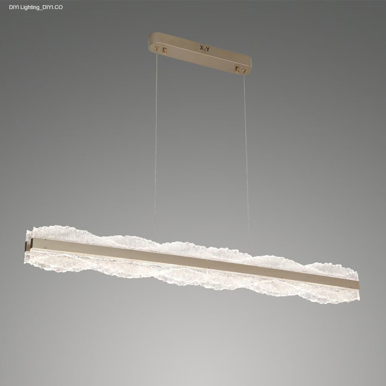 Modern LED Pendant Light 3 Colors (3000K-4000K-6000K) - Remote Color and Brightness Adjustment - Adjustable Double Circle Design 40+60cm - 115W/80+60+40CM/60CM - For Dining Room, Kitchen and Bedroom - Gold - Image 8