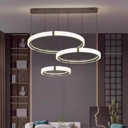 Modern designer hanging chandelier#LONG BASE#ROUND BASE#TWO RING#THREE RING#BLACK#GOLD