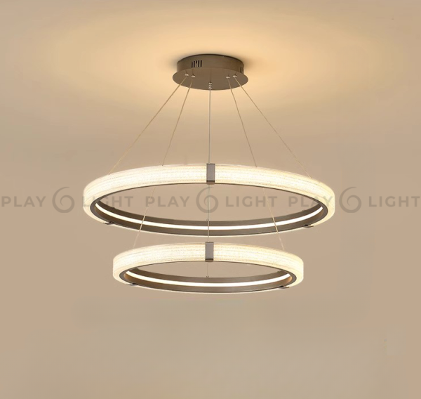 Modern designer hanging chandelier#LONG BASE#ROUND BASE#TWO RING#THREE RING#BLACK#GOLD - Image 6